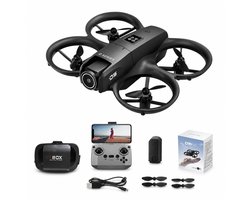 HOB Drone Dual 8K D16 – Mini Drone met Camera – 180 ° Verstelbare GPS-positionering – Obstakelvermijding – 15000 M – Zwart