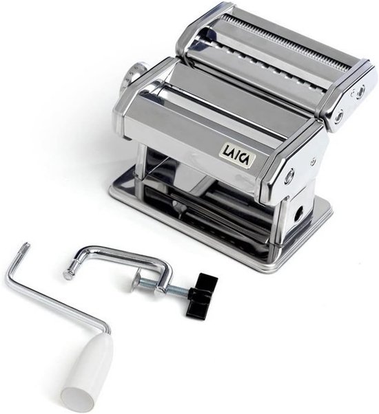 Pastamachine Staal - Verse Pasta Maker - Zelf Pasta Maken - Dubbele Snijrol - 15 cm Breed - Zilver van Merkloos — afbeelding 3