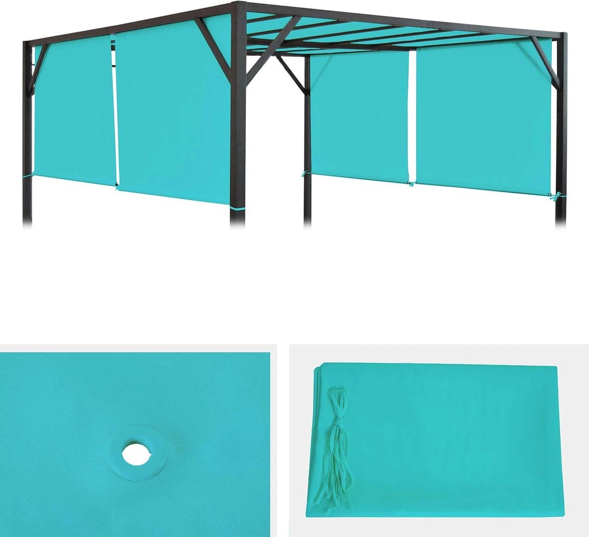 Pergola Dakbedekking - Paviljoen Overkapping - Buiten Zomeren - Waterafstotend Stof - 3x4 