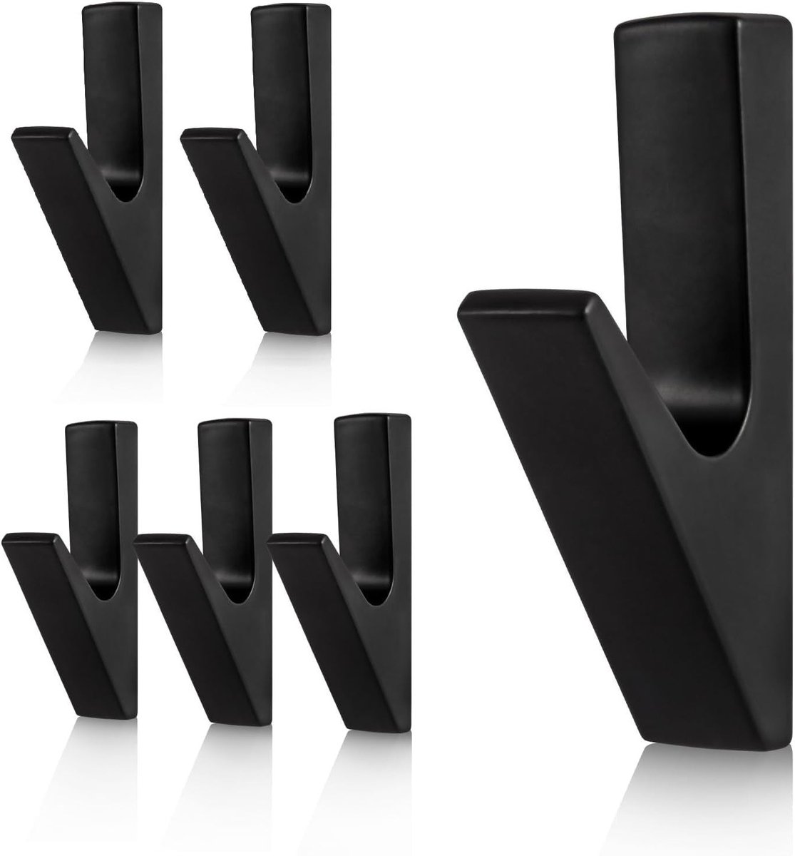 Zwarte Creatieve V-vormige Kledingkast Haken met Montagehardware voor Geluidsisolatiepanel