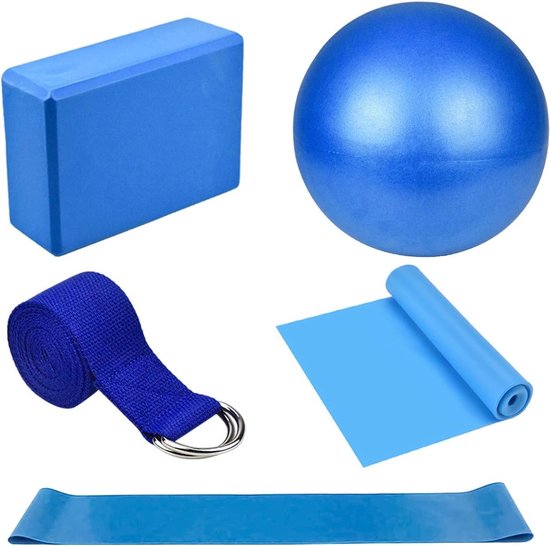 Complete Yoga Starter Kit met 5-delige Set: Blokken, Strap, Bal, Foam en Weerstandsband voor Thuis en Sportschool — afbeelding 5