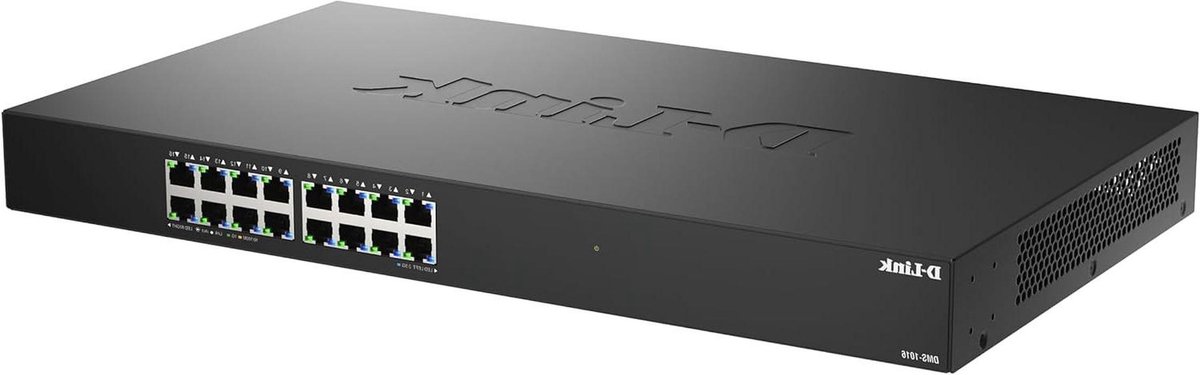Ethernet Switch - Netwerk Hub - Snelle Data Overdracht - 16 Poorten 2.5G - Niet van toepassing - Zwart