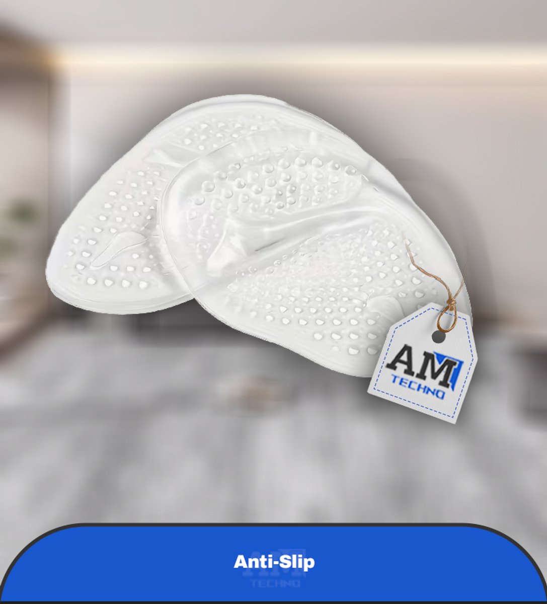 2 stuks Transparante Gel Dames Hoge Hak Half Maat Voorvoet Pad - Anti-Slip en Slijtvaste Comfortabele Zool, Ondersteuning de Hele Dag, Zacht Elastisch, Anti-Slip Zool, Dames Hoge Hak Half Maat Voorvoet Pad Geschikt voor Hoge Hakken, Enkele Schoenen
