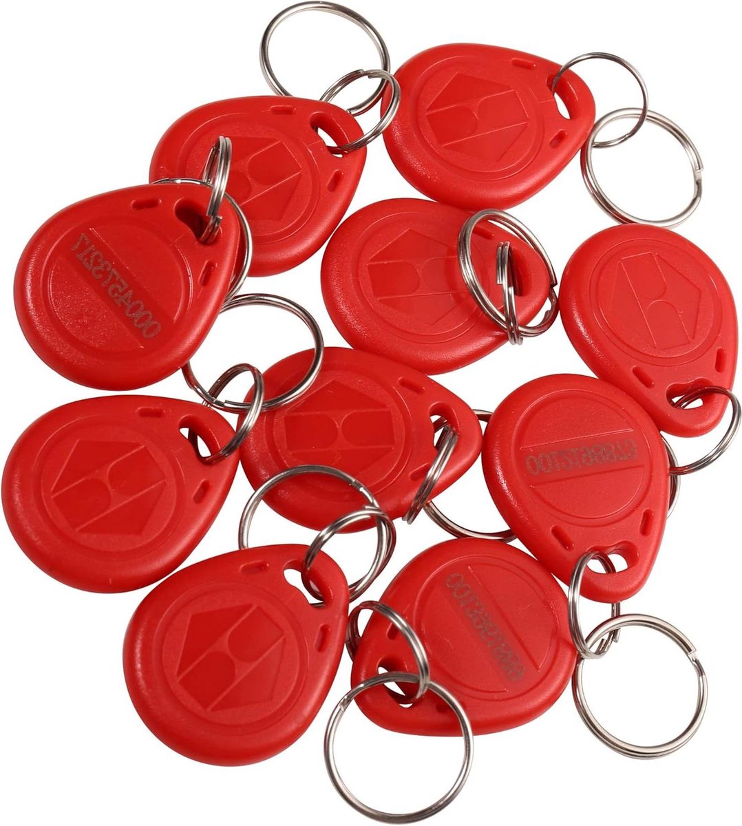 RFID Kaarten - ID Tokens - Toegangscontrole - Uniek ID - 10 Stuks - Rood