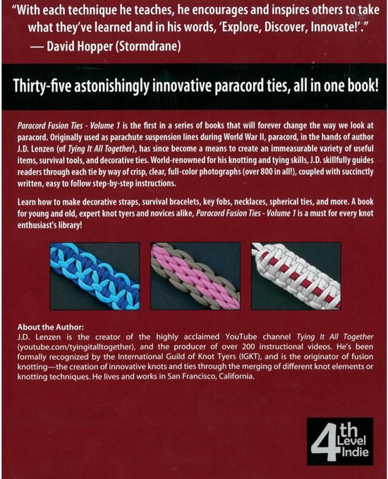 Paracord Knopen Boek - Knutselgids - Creatief Hobbyen - 35 Fusion Banden - Volledige Kleur - N.v.t. — afbeelding 3