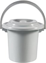 Toiletemmer - 5 Liter - Grijs - (set van 2)