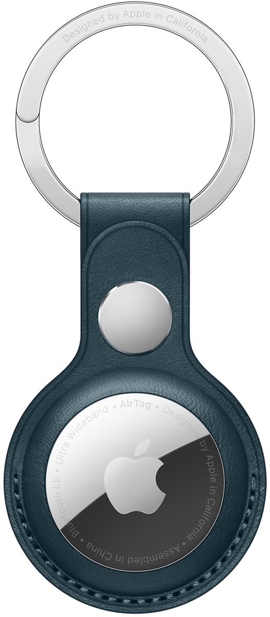 Apple - AirTag sleutelhanger - Leer - Blauw