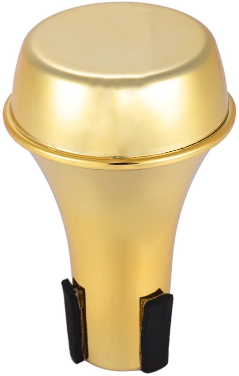 aladdien - Mini Trumpet Mute - Stille Oefensessies - Gouden ABS Mute - Geluidsdemping - Oefenaccessoire - Geschikt voor Muzikanten - Gouden kleur