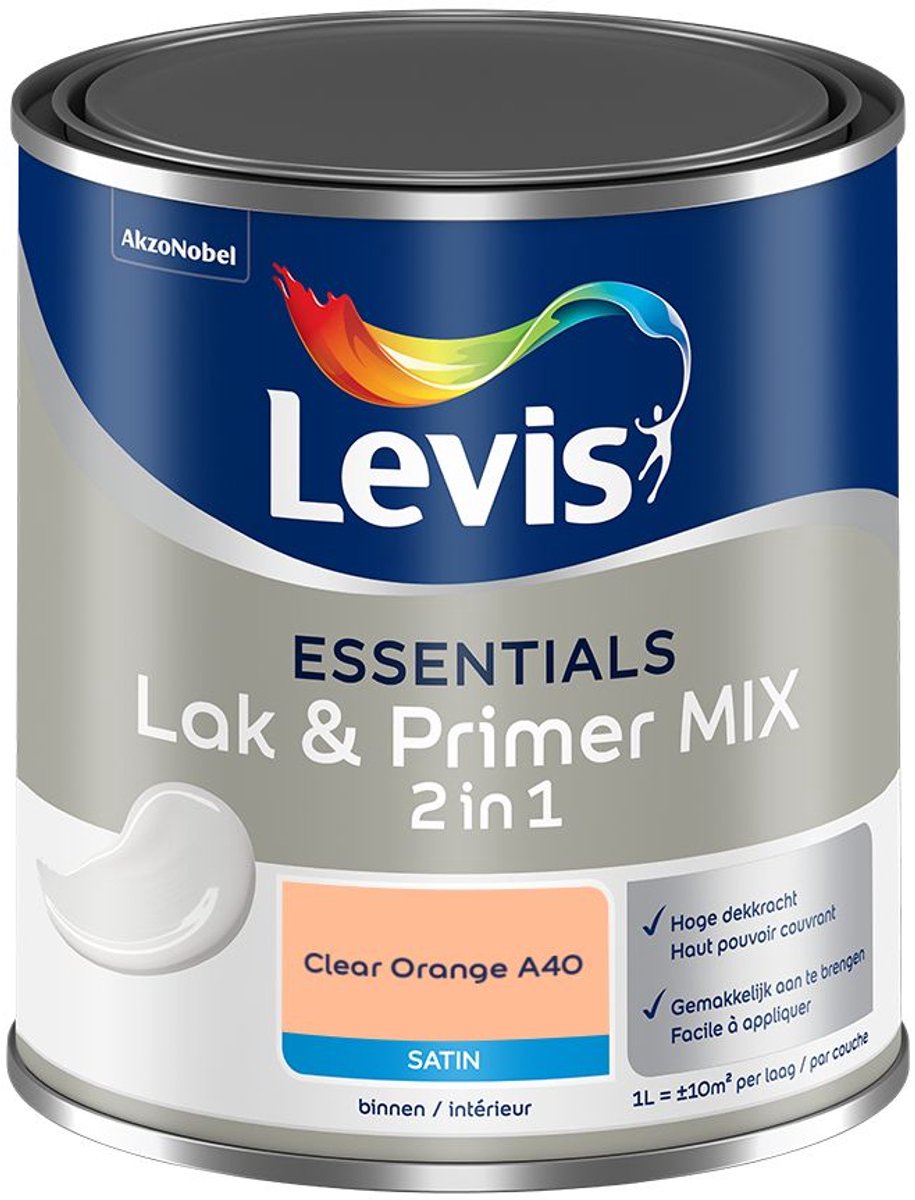 Levis - Essentials Lak & Primer Mix - Clear Orange A40 - Mengverf - 1 L