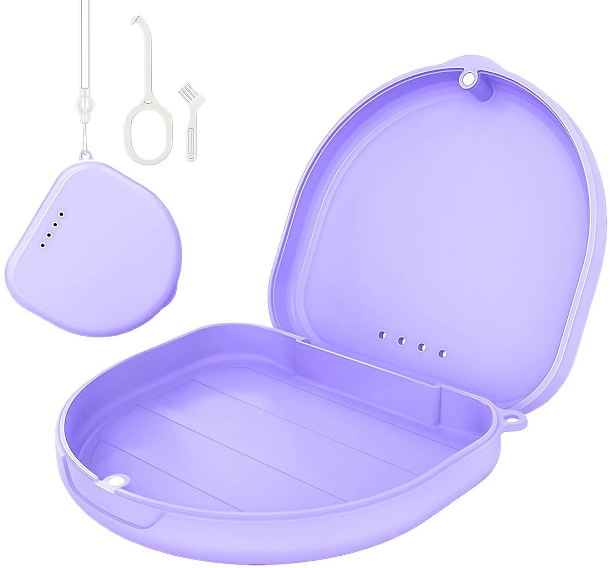 SSKHE Dental Device Box - Compact en Reisvriendelijk voor Invisalign - Paars