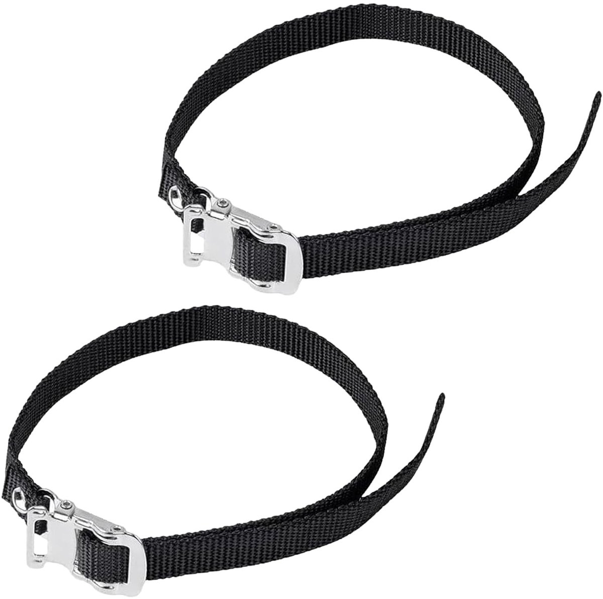 Verstelbare Fietspedalen met Nylon Straps - 50 cm - Zwart - Voor Mountainbike en Racefiets