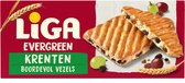 LiGA EverGreen Koekjes Krenten - Doos 12 x 225g - Koek - Koeken voor Onderweg of Werk en Kantoor