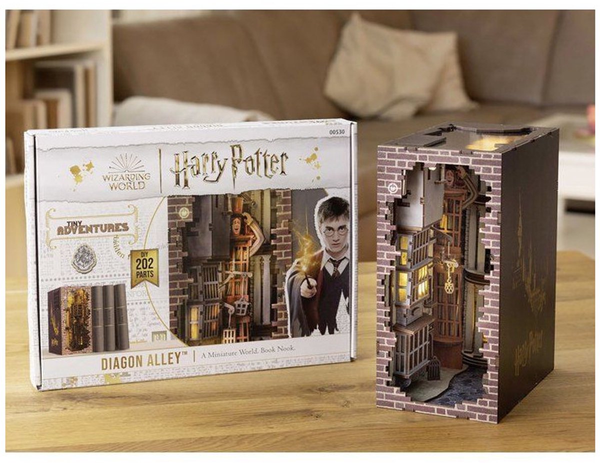 Revell Modelbouwpakket Houten Book Nook - 00530 Tiny Adventures - Harry Potter -Diagon Alley - 18x11x23cm — afbeelding 14