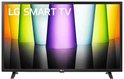 LG smart tv met een scherm vol met kleurrijke, abstrakte vormen.