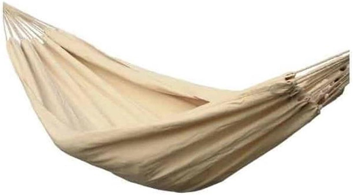 Hangmat voor 2 - Dubbele hangmat - Ontspannen buiten - Sterk draagvermogen - 350 cm lengte - Ecru