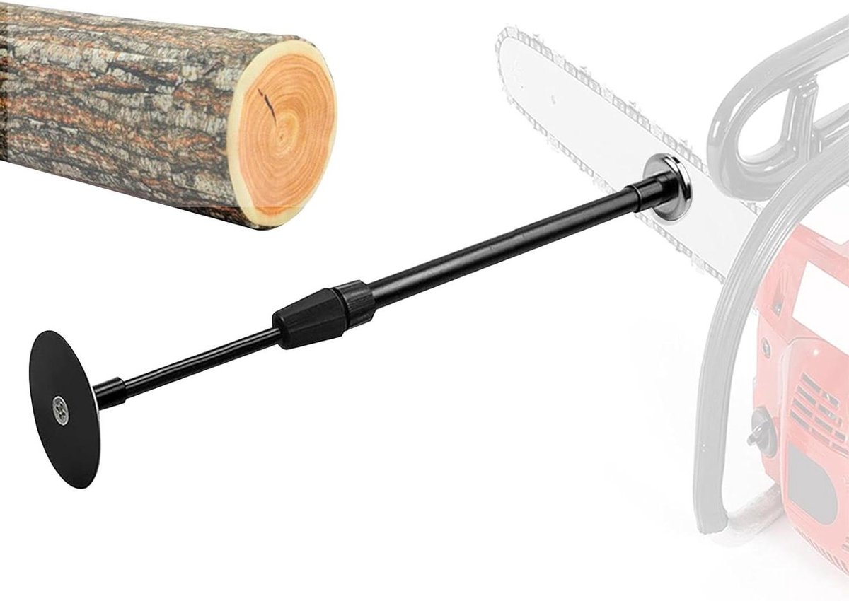Brandhout meter - Zaag hulpstuk - Nauwkeurig zagen - Verstelbare telescoopstang - 40-66 cm - Zwart