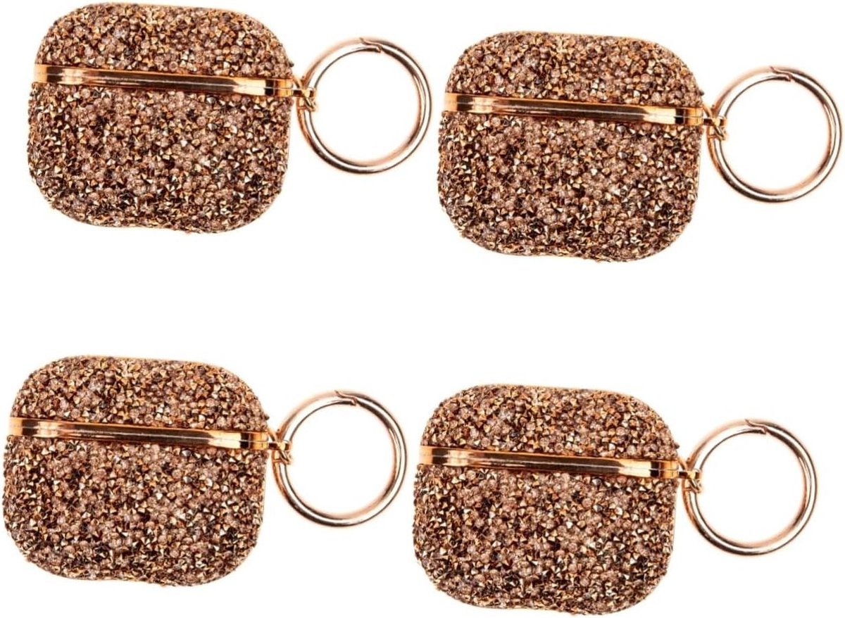 Oortelefoonhoesjes - Beschermhoesjes - Oordopjes Beschermen - Met Strass Decoratie - 4 Stuks - Assorti