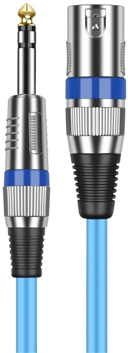 Microfoonkabel XLR - Audio kabel - Geluid Verbinding - Zuurstofvrij Koper - 3 meter - Blauw