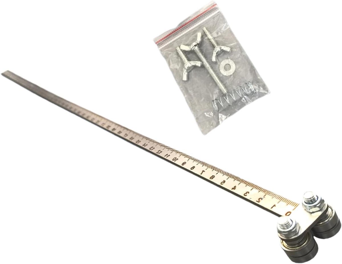 Houtbewerkingsliniaal - Precisiegeleider - Nauwkeurig Zagen - Instelbare Meetgeleiding - 50 cm - Zilverkleurig