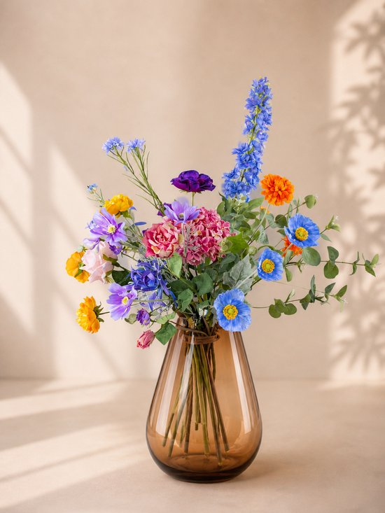 Foto: Zijden bloemen boeket zijden boeket kleurenfeest onderhoudsvrij kunstbloemen