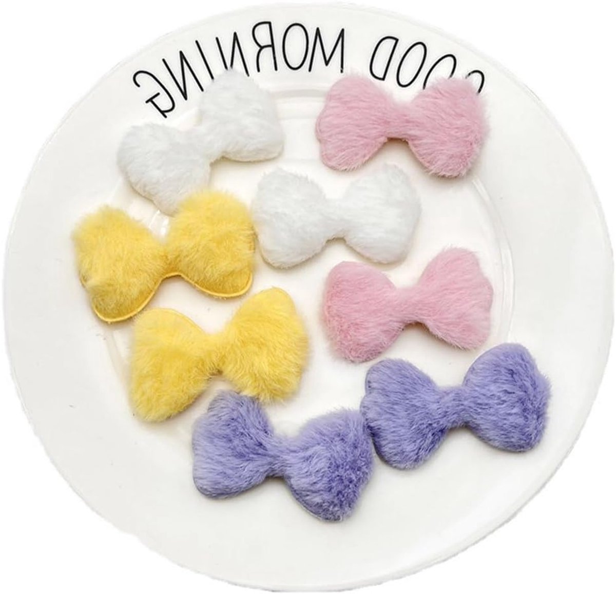 Mini Pluche Strikjes voor Creatieve Projecten - Kleurige Decoratieve Haarstrikken, Fluffy Cadeau Strikken voor DIY, Kleding en Bruiloften