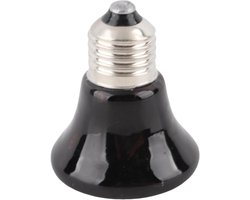 Keramische Warmtelamp - Reptielen Verwarming - Terrarium Klimaat - Geen Licht - 70x55 mm - Zwart