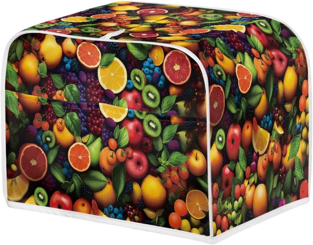 Broodroosterhoes - Keukenaccessoire - Keuken Decoratie - 3D Digitale Print - 20 x 29 x 19 cm - Fruitpatroon