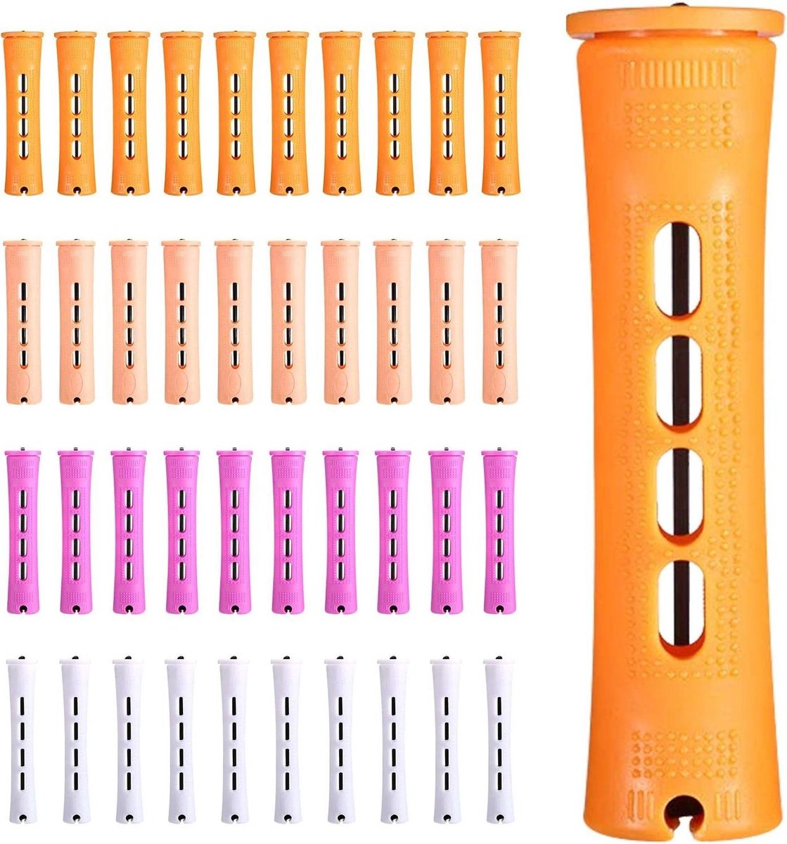 Haarrollers Set - Krulspelden - Haar Krullen - 4 Maten - 40 Stuks - Blauw