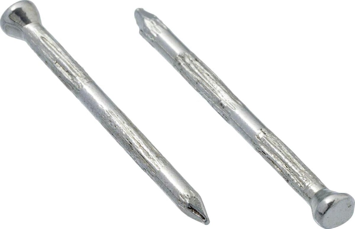 Beton Nagels - Gegalvaniseerd Staal - Stevig Bevestigen - Geribbelde Grip - 3.4x60 mm - Metaal