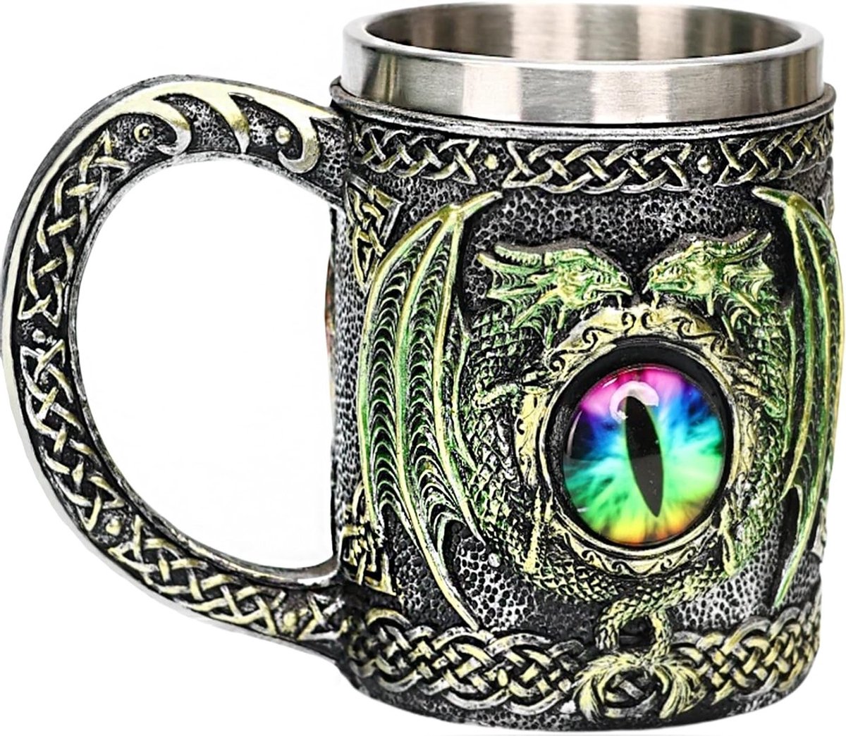 Medieval Pterosaur Tankard met Dubbelzijdig Draak-Oog, Unieke Gotische Bierpul en Koffiemok voor Volwassenen, Perfecte Cadeaus voor Hem en Haar
