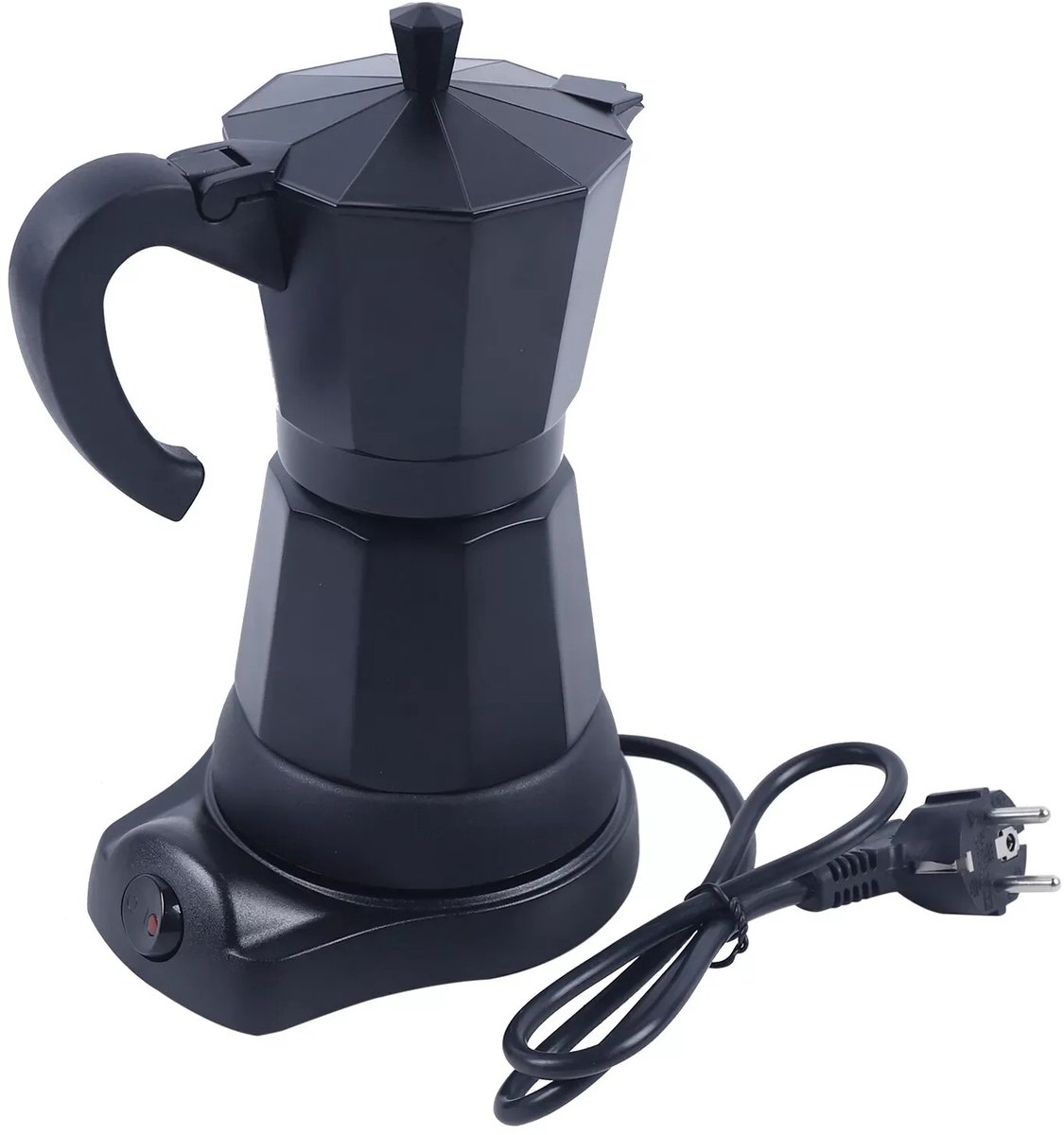 Allero Percolator - Percolator Elektrisch - Elektrische Koffiemachine - Zwart - 300 ML - 220-240V - Espressomachine - 6 Kopjes