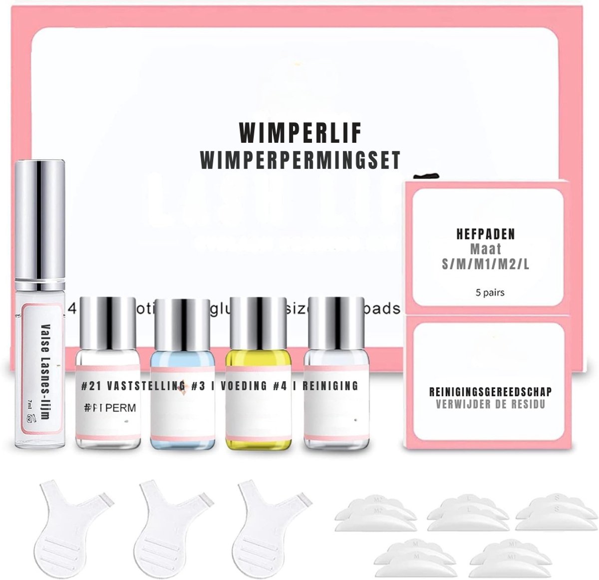 YOR® Wimperlifting set - Wimperlift - Wimpers - Roze- 25cm x 15cm x 10cm