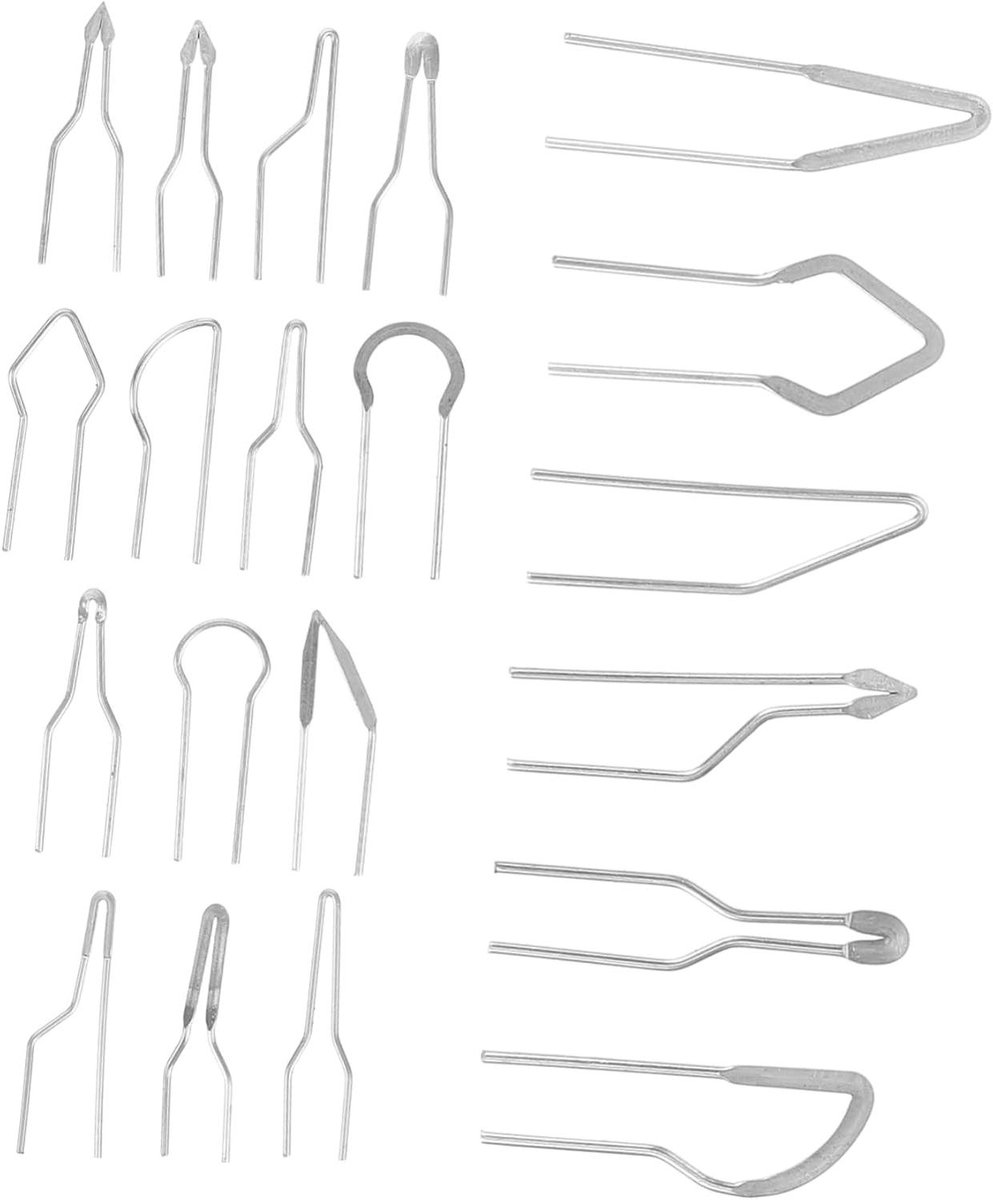 Houtbrander Puntenset - Pyrografie Tips - Ambachtelijk Maken - Vervangbare Metalen Punten - 3.5x1cm - Zilver