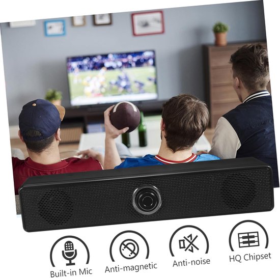 Compacte Soundbar - Draagbare speaker - Muziek luisteren - Hoogwaardig stereo geluid - 315 cm - Zwart van Merkloos — afbeelding 5