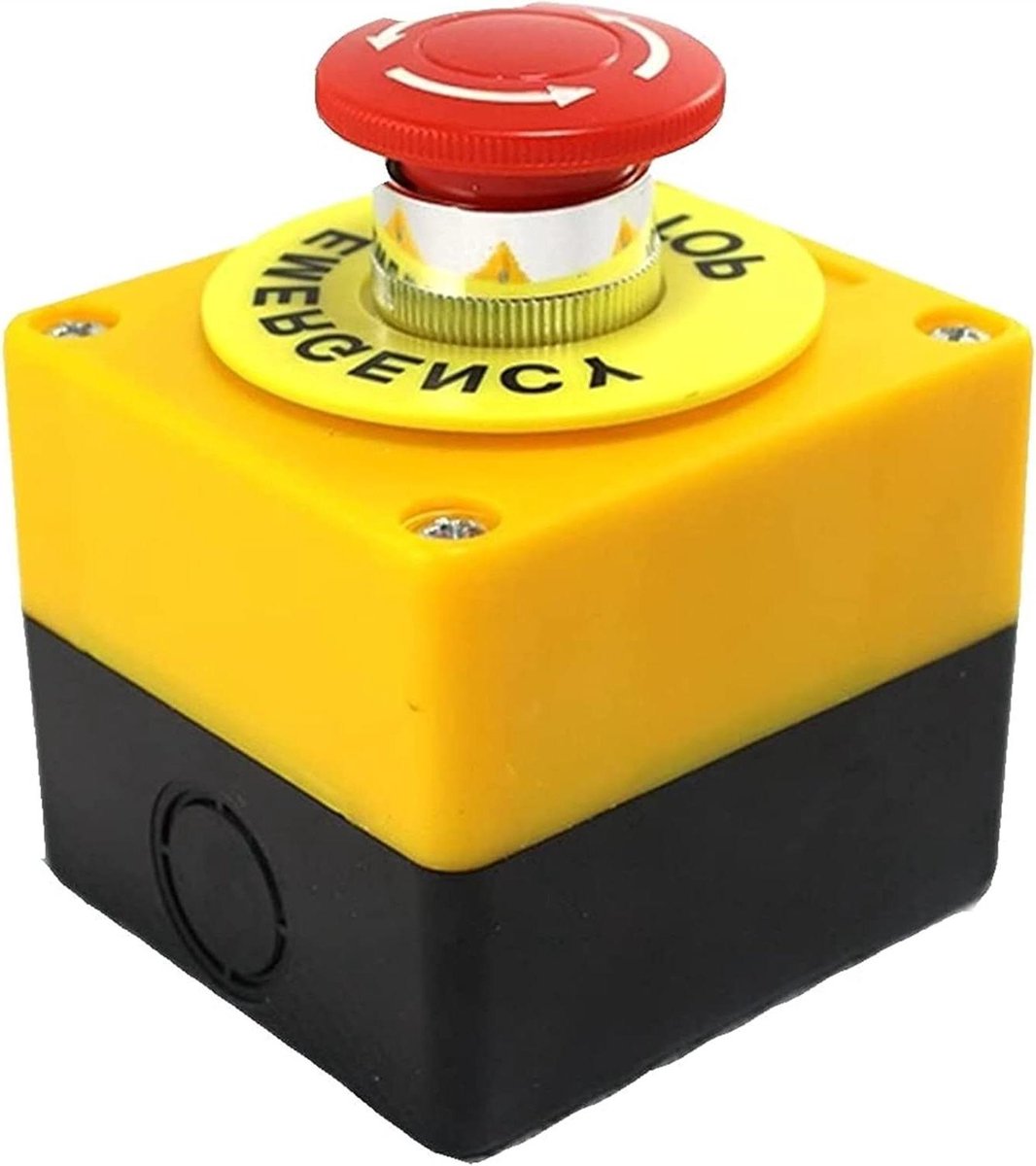 Noodstop Schakelaar - Paddestoel Knop - Machine Bediening - Waterdicht Stofdicht - 73 x 72 x 65mm - Rood
