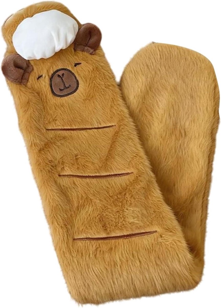 Lange warmwaterkruik - Verwarmingskussen - Spierontspanning - Zachte pluche hoes - 3000 ml - Capybara