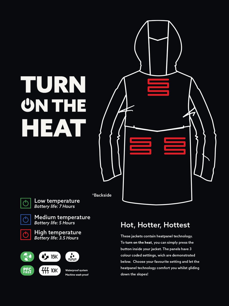 Brunotti Baron-Heat Heren Ski Jas met Heat Panels Grijs