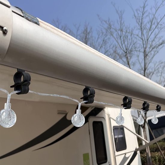 Luifelhaken - 20stuks - RV Luifel Haken - Caravan camperaccessoires - Luifelhangers - Accessoires caravan - Camping Luifel Haken - voor Caravan Kerstfeest Kampeertent Binnen Buitendecoratie - Zwart — afbeelding 3