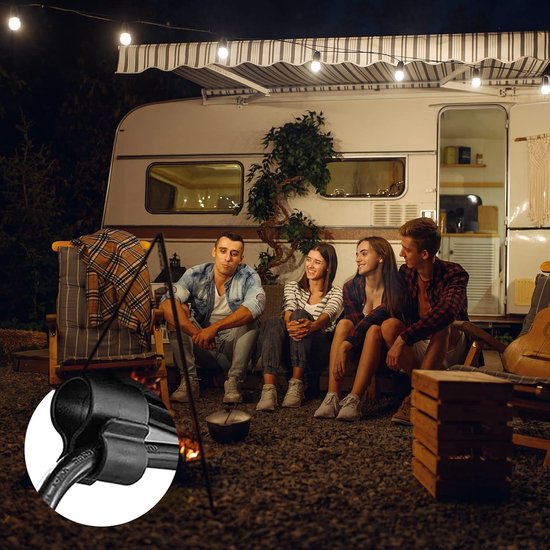 Luifelhaken - 20stuks - RV Luifel Haken - Caravan camperaccessoires - Luifelhangers - Accessoires caravan - Camping Luifel Haken - voor Caravan Kerstfeest Kampeertent Binnen Buitendecoratie - Zwart — afbeelding 5