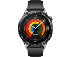 HUAWEI WATCH GT5 - 46mm - - Compatibel met iOS & Android - Zwart Fluoroelastomeer Horlogeband