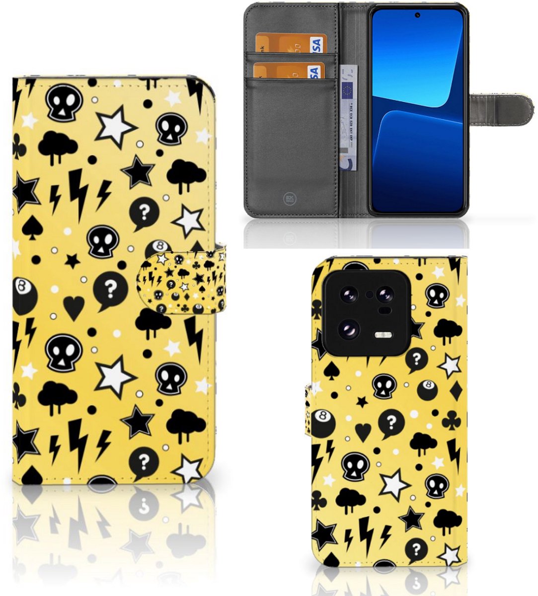 Telefoonhoesje met Naam Xiaomi 13 Pro Punk Geel
