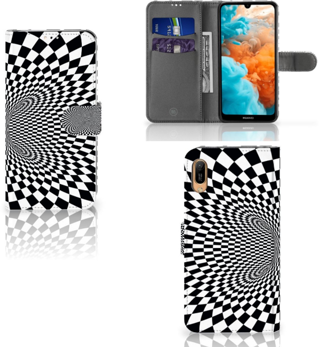 Huawei Y6 (2019) Book Case Illusie