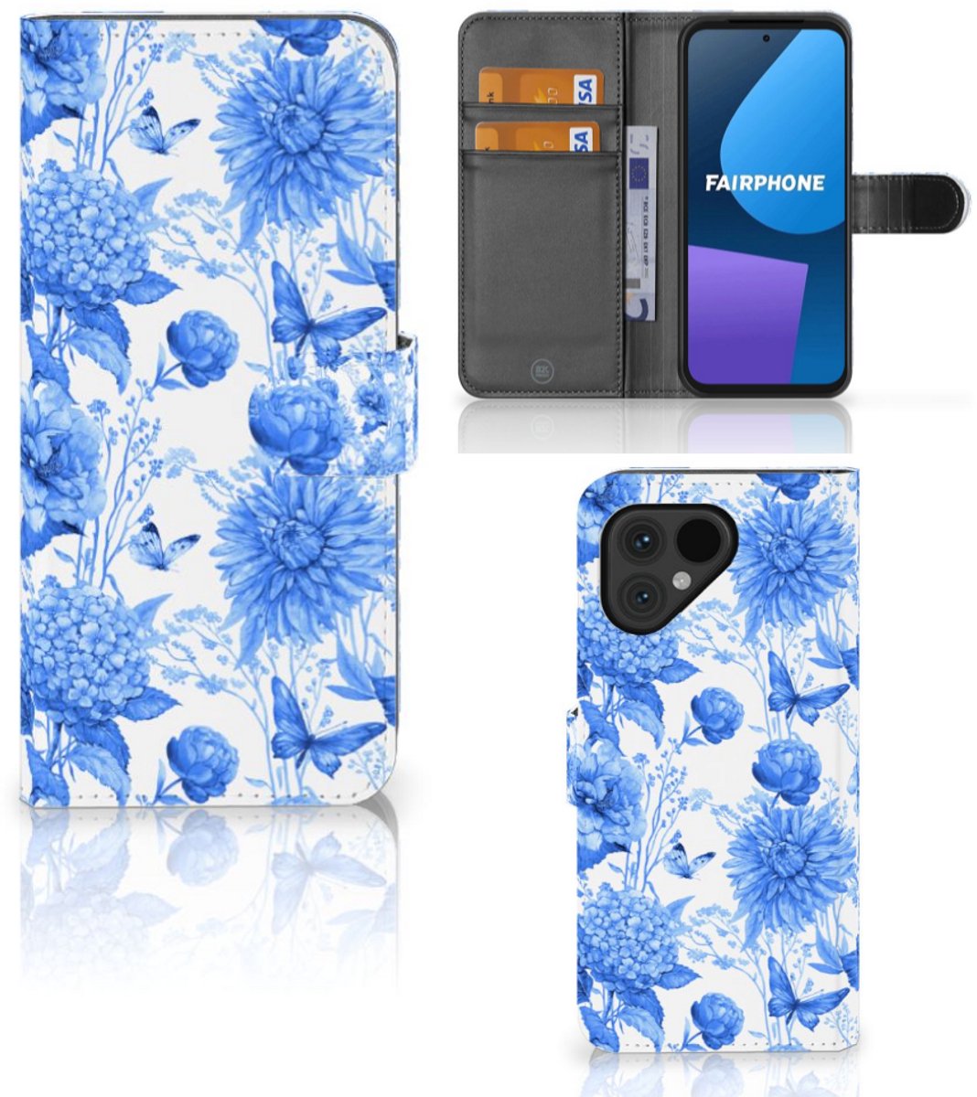 Hoesje voor Fairphone 5 Flowers Blue