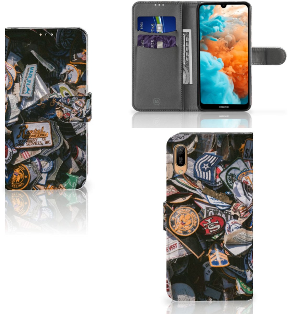 Huawei Y6 (2019) Telefoonhoesje met foto Badges