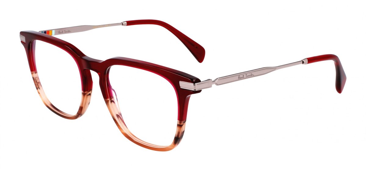 Paul Smith PS24624 LEDBURY Transparent bordeaux / striped 53/19/145 MAN Brilmonturen