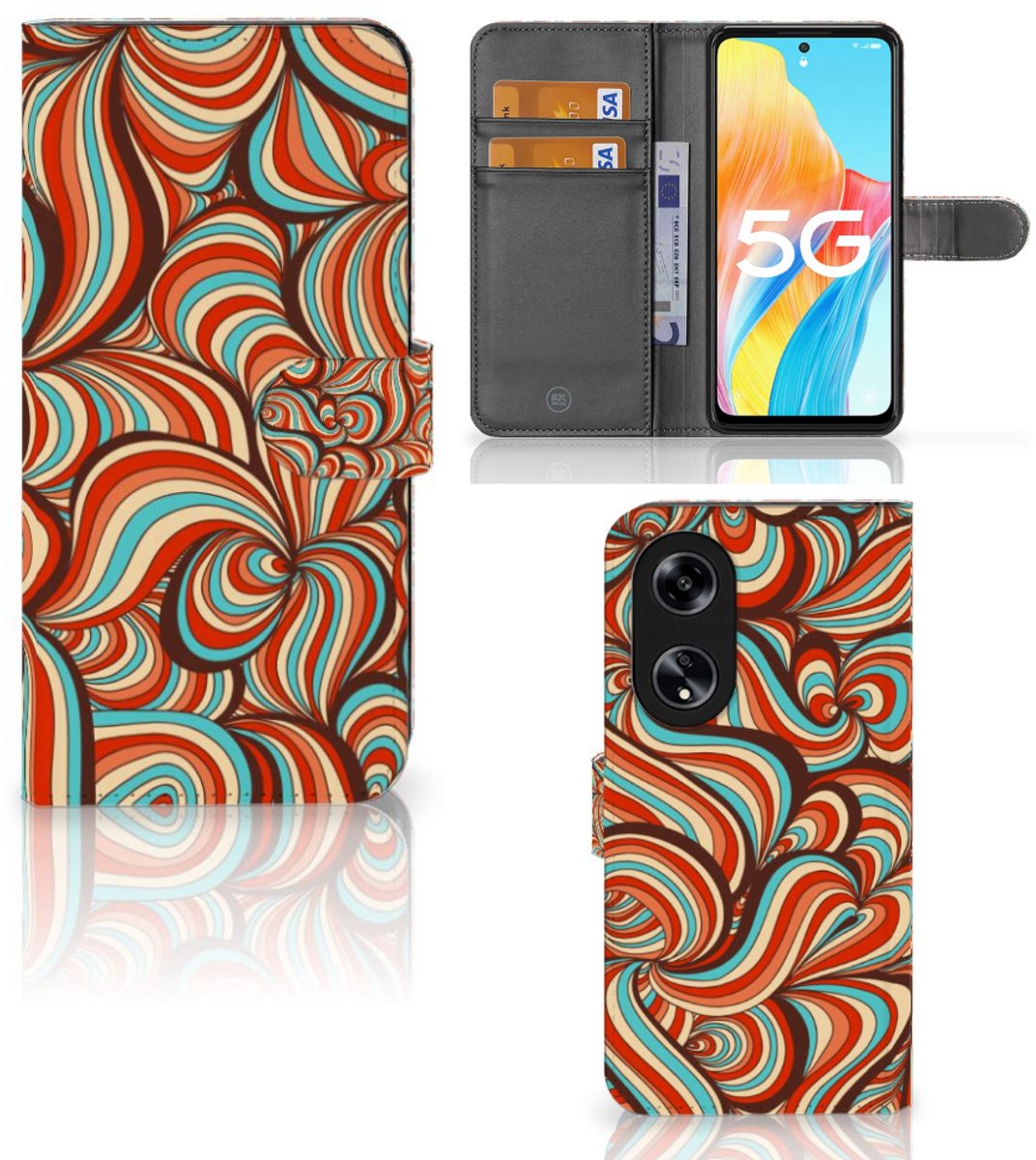 Book Case voor OPPO Reno8 T 5G Hoesje Retro