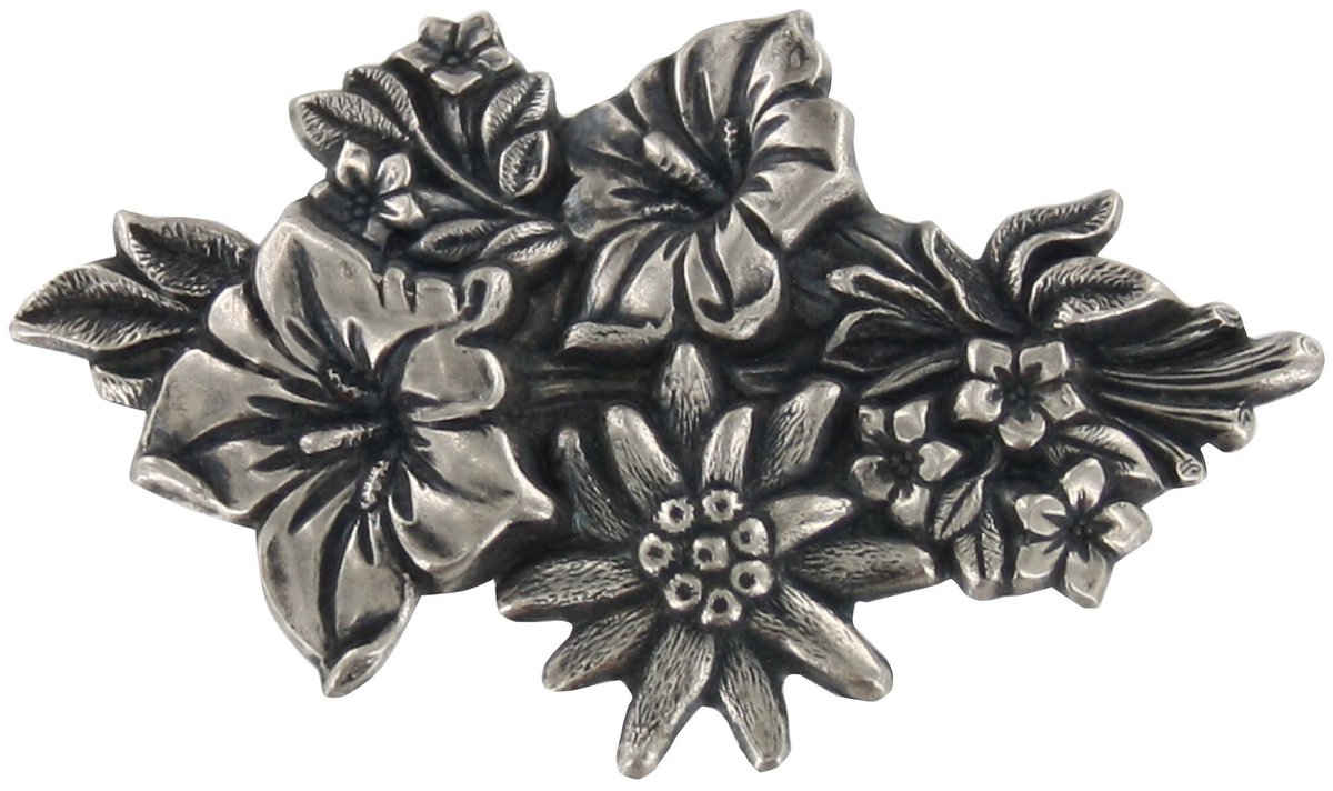 Trachten sierraad, Zilver kleur, ''Edelweiss'' Broche