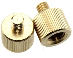 CAMVATE Draadadapter 3/8"-16 Vrouwelijk naar 1/4"-20 Mannelijk (2-Pack)