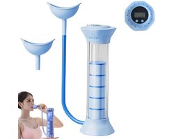 Ademhalingstrainer - Ademtrainer - Longtrainer - Longcapaciteit Trainer - Ademhalingsoefeningen - Trainer - Verbeterd Ademhaling en Sportprestatie's - Ademhalings Trainer - Voor Fitness Gym Thuis Werkplek Dagelijkse Sport Beginners Atleten - Blauw