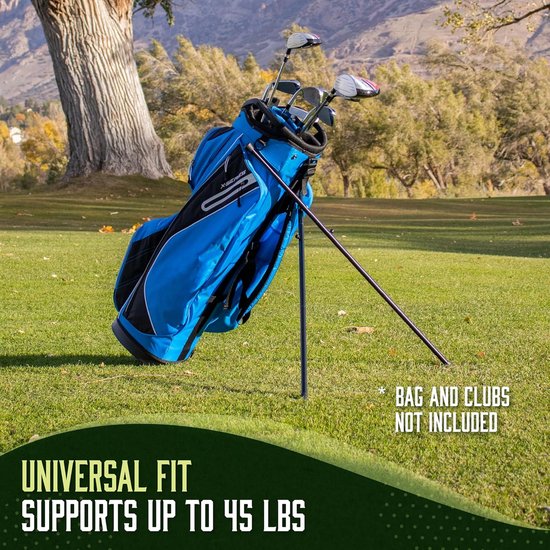 Golftas Stand Attachment - Golfstandaard Benen - Voorkomen Cart Falls - Opvouwbaar Lichtgewicht - 12 Ounce - Blauw — afbeelding 5